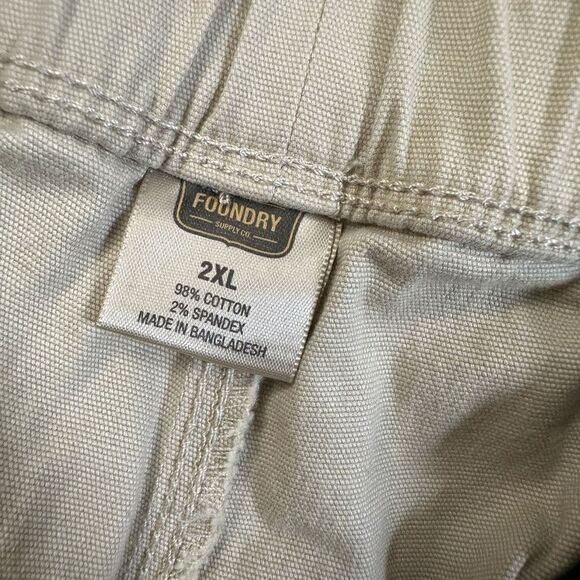 NWT Foundry Men’s Light Khaki Adjustable Waist Shorts - Size XXL - Picture 4 of 9